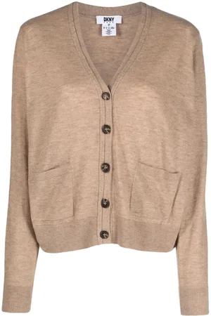 DKNY V-neck wool cardigan