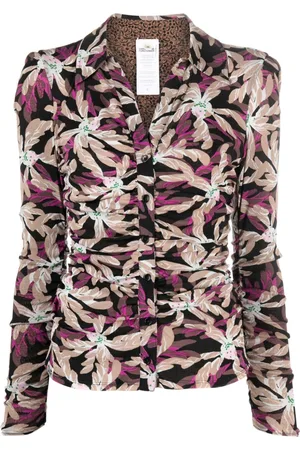 Diane von Furstenberg Nathaniel ruched reversible shirt