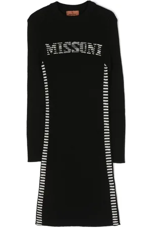 Missoni Intarsia-knit logo ribbed-knit dress