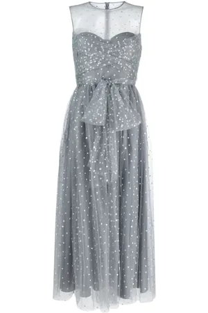 RED Valentino Glitter-detail sleeveless midi dress