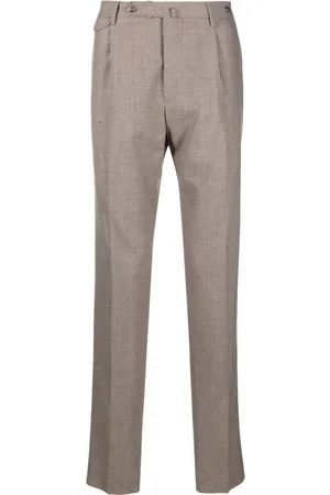 TAGLIATORE Pressed-crease knitted slim-cut trousers