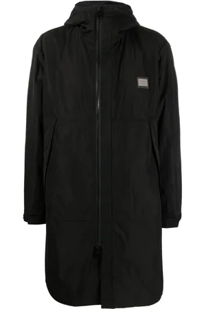 Dolce & Gabbana Logo-plaque hooded coat