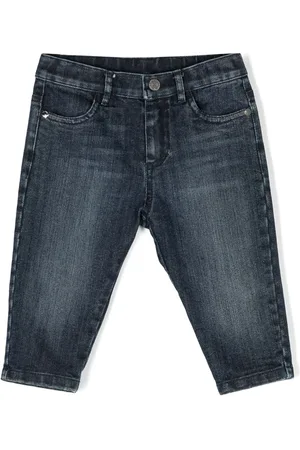 Roberto Cavalli Embroidered-logo denim trousers
