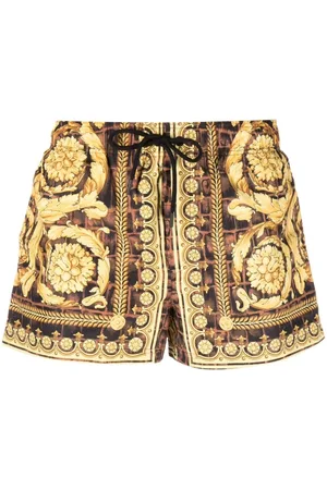 VERSACE Baroccodile-print swim shorts