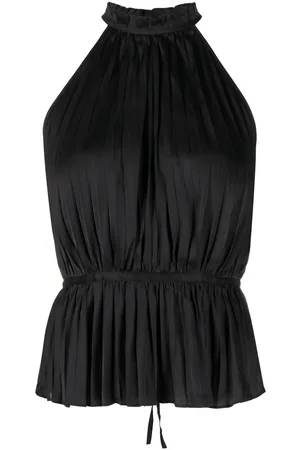 Maje Pleated satin top