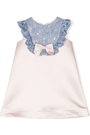 HUCKLEBONES LONDON Lace-detail bib-collar dress