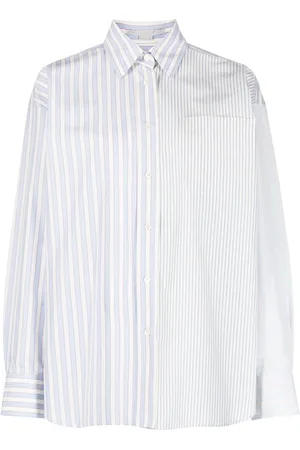 Stella McCartney Multi-way stripe pattern cotton shirt