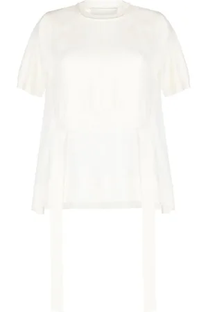 3.1 Phillip Lim Semi-sheer panelled knitted top