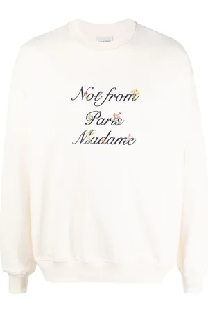 Drôle de Monsieur Text-print cotton sweatshirt