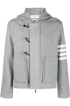 Thom Browne Virgin-wool hooded duffle jacket