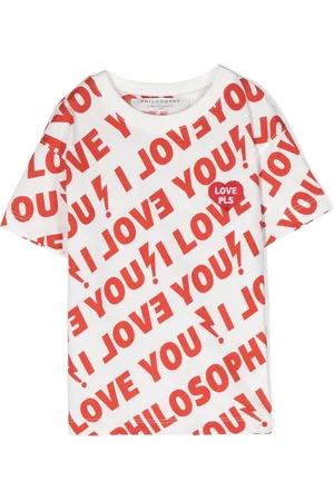 PHILOSOPHY DI LORENZO SERAFINI Text-print cotton T-shirt