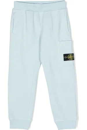 Stone Island Compass-badge cotton track pants