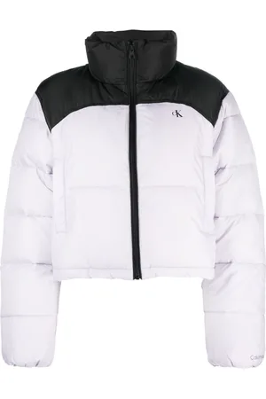 Calvin Klein Colour-block high-neck puffer jacket