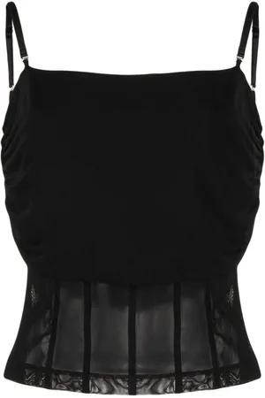 BLUMARINE Semi-sheer sleeveless top