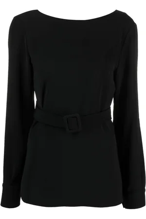 P.A.R.O.S.H. Belted long-sleeved blouse