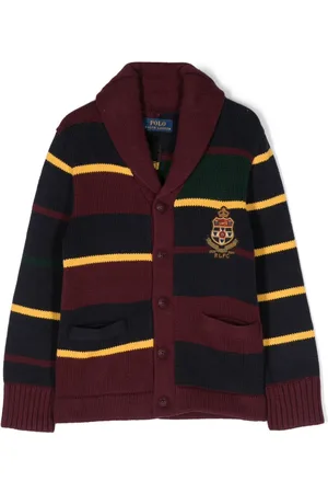 Ralph Lauren Logo-patch stripe-pattern cardigan