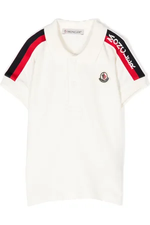 Moncler Side-stripe logo-patch polo shirt