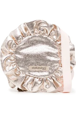 HUCKLEBONES LONDON Rosette metallic-effect shoulder bag
