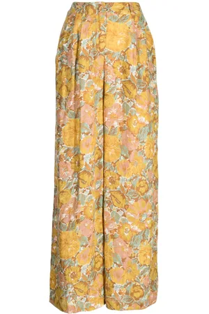 FAITHFULL THE BRAND Circa floral-print linen trousers