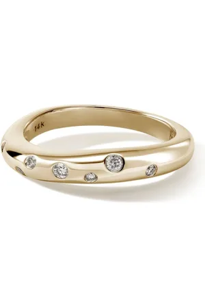 John Hardy 18kt yellow Surf diamond ring