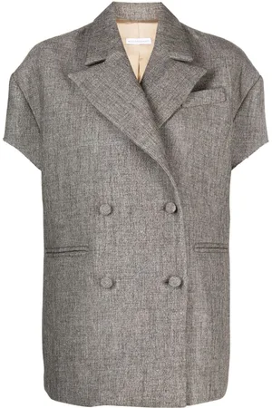 Niccolo Pasqualetti Double-breasted short-sleeved blazer