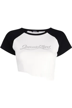 Ground Zero Logo-appliqué raw-cut T-shirt