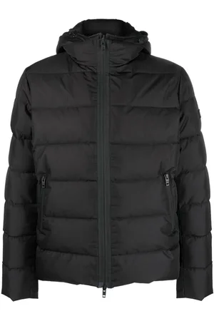 FAY Logo-patch padded hooded jacket