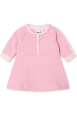 HUGO BOSS Logo-embroidered cotton dress
