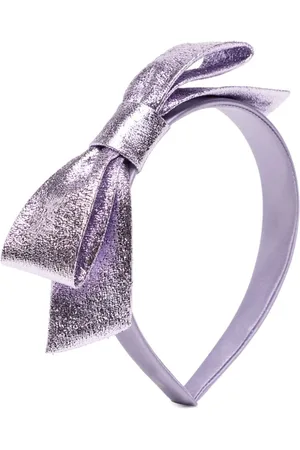 HUCKLEBONES LONDON Metallic-effect bow-detail headband