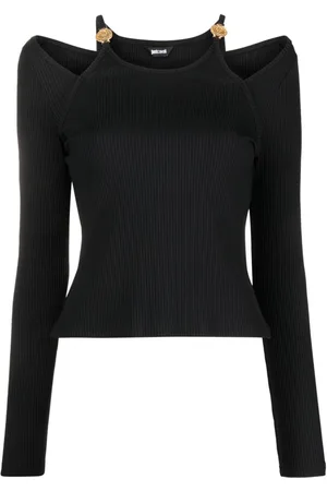 Roberto Cavalli Cut-out detail ribbed top