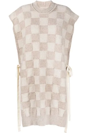 UMA WANG Checkerboard-pattern knitted vest