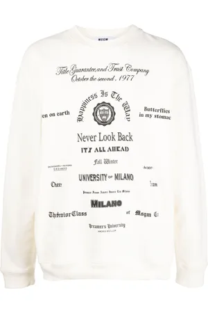 Msgm Graphic-print cotton sweatshirt