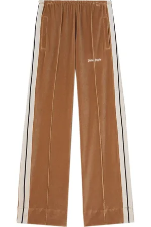 Palm Angels Wide-leg velvet track pants