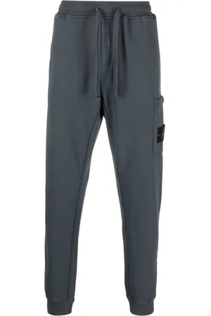 Stone Island Compass-badge cotton track pants
