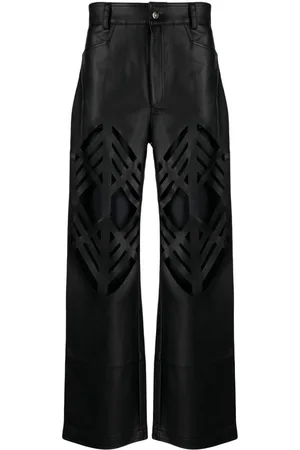 AV VATTEV Laser-cut straight-leg trousers