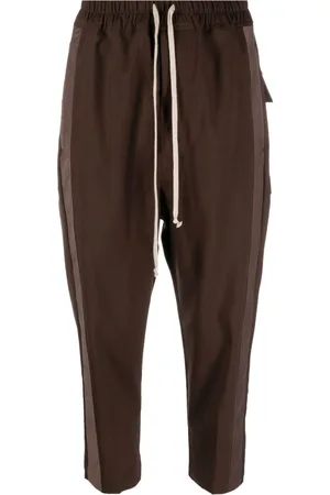 Rick Owens Side-stripe cropped trousers