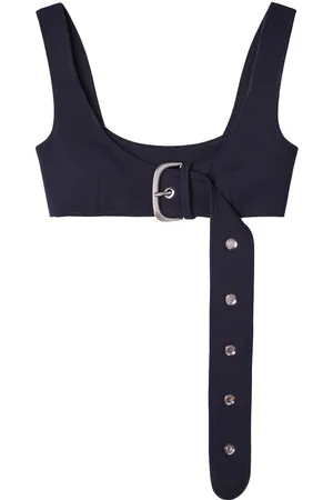 OFF-WHITE Belted virgin-wool bralette