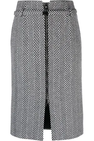 Tom Ford Chevron-pattern midi pencil skirt