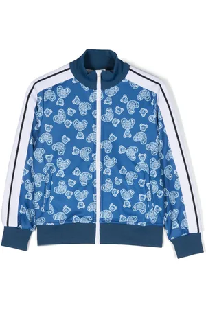 Palm Angels Teddy Bear-print striped track jacket