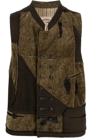 ZIGGY CHEN Patchwork double-breasted waistcoat
