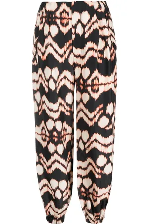 ULLA JOHNSON Abstract-print straight trousers