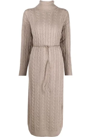 PESERICO SIGN Cable-knit roll-neck jumper