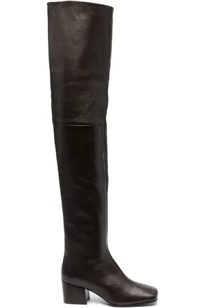 LEMAIRE 60mm leather thigh-high boots
