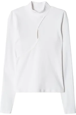 RE/DONE Keyhole cut-out mock neck top