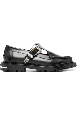 TOGA VIRILIS Buckle-fastening leather loafers