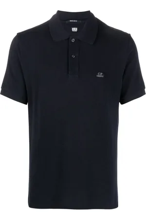 C.P. Company Logo-patch cotton polo shirt