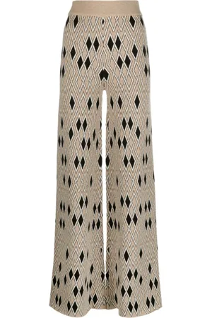 REMAIN Intarsia knit palazzo trousers