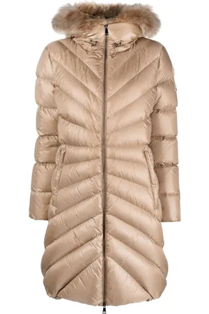 Moncler Contrast-collar quilted coat