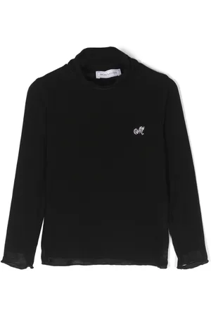 MONNALISA Logo-embellished roll-neck T-shirt