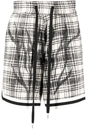 HACULLA Plaid-pattern tweed shorts